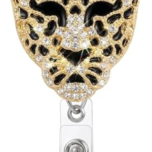 Badge Reel for Nurse Medical, Bling Camellia Flower Retractable ID Badage Holder for Occupational Therapy Gifts Funny Badge Holder for Teachers Students Employees ID Badge