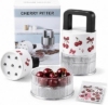 Cherry Pitter Tool, 7-In-1 Cherry Seed Remover with Clear Pit Collector, Easy Press Cherry Seed Remover for Cherries, Sweet Cherries, Olives, Jujubes, Hawthorn, Baking, Pies, Jams