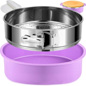 Non-toxic Springform Pan 9 Inch Nonstick Cheesecake Pan with Sleeve | Leakproof Spring Form Pan for Cheesecake, Stainless Steel 9 Inch Springform Pan, Cheese Cake Pans for Baking and Water Bath