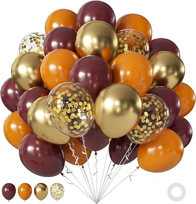 JOYFLOAT Burgundy Orange Fall Balloons