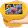 Pozifu 1000X Handheld Microscope for Kids: Pocket Digital Microscope with 1080P&2.0”IPS Screen&Photo/Video – Portable Edu Science Kits for Girls Boys – STEM Toys Birthday Gifts Ages 3-6 6-12(Orange)