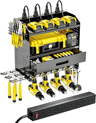 SEENWUUN 4 Layers Power Tool Organizer Wall Mount
