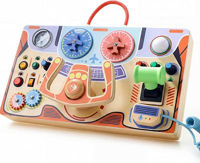 TEEKDEER Montessori Busy Board for Toddlers