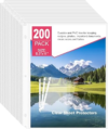 Sheet Protectors 200 Pack | Fits 8.5×11 Paper & 3-Ring Binders | Glare-Reducing Textured Sleeves with Reinforced Edges | Acid-Free, Top-Loading for Home, School & Office