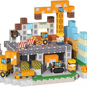 Magnetic Building Blocks Toys for Kids – 154PCS Magnet Building Cubes Construction Set, STEM Sensory Stacking Toys, Birthday Gifts for Boys Girls Ages 3+