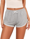 MARVMYS Womens Lace Trim Pajama Shorts