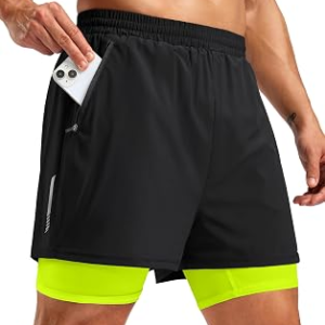 PUDOLLA Mens 7″” Running Shorts