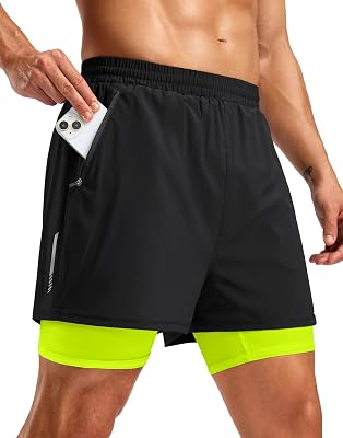 PUDOLLA Mens 7"" Running Shorts