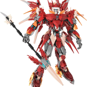 HIGH GODO Hero Mech Building Blocks Set for Adults，Red Armor Robot Model Building Kit with Long Spear Weapons, Hard Core Style Collectible Ninja Gifts Sets for Man Teens Ages 14+ (1662 PCS)