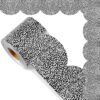 72 Ft Composition Bulletin Board Border, Black and White Scalloped Trim