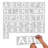 72 Pcs Letter and Number Stencils, Reusable Alphabet Art Craft Templates for Painting On Wood, Wall, Fabric, Metal, Rock, Sign Making, DIY Craft Decoration(4 inch)