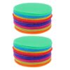 72Pcs Multicolor Carpet Circles 8cm Floor Spot Markers for Classroom Games