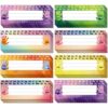 72pcs Watercolor Name Tags Desk Nameplates for Classroom Name Labels with Alphabet Number Self Adhesive Nameplates Decorations for Kids School Students Bulletin Board Offices Home Supplies Favor