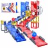 73pcs Magnetic Tiles for Kids Ages 4-8, STEM Magnetic Tiles Race Track & Marble Run, Preschool Magnetic Tile Rails Expansion Set, Creative Magnet Building Blocks for 4+ Year Old Boys Birthday Gifts