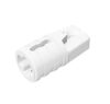 75 Piece Hinge Cylinder 1x2 Locking with 1 Finger and Axle Hole on Ends with Slots, White, Compatible with Lego Parts 30552