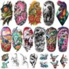 77PCS Dinosaur Temporary Tattoos for Kids, 17PCS Half Sleeve Tyrannosaurus T-Rex Triceratops Kids Tattoos Temporary for Boys, 60PCS Raptor Dino Fake Tattoos for Boys Girl Cosplay Birthday Party Favors