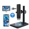 7 Inch LCD Digital Microscope, 1200x 1080p USB Hd Microscope Kit with 12pcs Prepared Slides, Metal Stand, Adjustable Led, for Adults, Kids, Coin, PCB Inspection Ms5