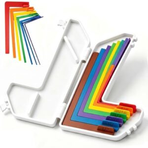 7 Pack Paper Crafting Alignment Guide Set, Precision Layering Matting Spacing Tools for Card Making Scrapbooking & Junk Journal, Color Coded Guides with Size Tabs, 1/16" to 1/2" Inch Measurement