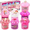 7 Pack Slime, Toys for Girls,Butter Slime kit for Kids, Pink Slime for Girls and Boys Ages, for Kids Slime Set Party kit Goodie Bag Stuffers, 4 5 6 7 8 9 10 Year Old Girl Birthday Gift Cute Stuff.