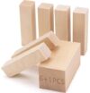 7 Pcs Basswood Blocks, Whittling Wood Carving Kit for Beginners and Professional Artists, Carving Wooden Blocks for Crafting DIY Projects, Model Building (4x1x1 & 4x2x2 Inches)
