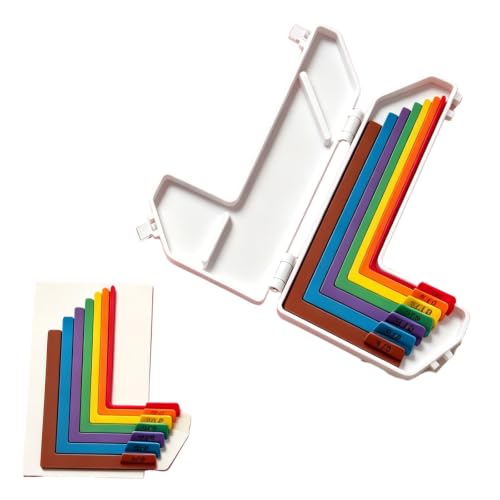7Pcs Color-Coded Alignment Guides Set, 2026 Upgraded Precision Craft Tool, Ergonomic Positioning Aids for Card Making and Scrapbooking, DIY Paper Album Design, Included Storage Case.