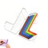7PCS Paper Crafting Alignment Guides with Case for Card Making, Color-Coded Tools with Size Tabs (B)