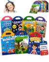 7 Sets Reusable Jelly Sticker Book for Toddlers 2-5, Silicone Quiet Travel Toy
