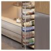 7 Tiers Pull Out Cabinet Organizer High Cabinet Pull-Out Storage Rack With Adjustable Dividers Pantry Storage Basket(260x360x7tier)