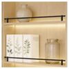 8-Pack Adjustable Metal Shelf Guard Rails, 30in Anti-Fall Fence Set for Shoe Racks & Displays, Durable Enclosure for Storage Solutions, Black Finish