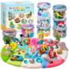 8-Pack Play Dough Jars, Reusable Sensory Play Kit for Kids, Non-Toxic, Educational Creative Playdough,Perfect Party Favors, Goodie Bags,Birthday Gifts for Boys Girls,Ideal for Home Preschool Classroom