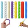 8-Pack Textured Silicone Pen Grip, Sensory Fidget Sleeves for Adults, ADHD Autism Anxiety Relief, Quiet Classroom Travel Fidget Tool for Focus Essentials