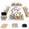 80-Piece Melamine Domino Set, a Classic Indoor Tabletop Matching Game Toy, Perfect for Family Gatherings and as a Gift