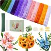 800 PCS Pipe Cleaner Flower Kit,Pipecleaner Craft Flowers,13 Assorted Colors Thick Chenille Stems Bulk,DIY Flower Making Supplies with Manual,Wires,Tape & Glue Sticks for Bouquet,Home Decor & Gift