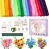 800 Pcs Pipe Cleaner Flower kit with Tutorial, 16 Colors Pipe Cleaners Bulk