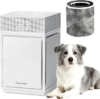 Pureborne Air Purifiers for Home Large Room Bedroom up to 3600 Sq Ft PM 2.5 Display Air Quality Sensor True HEPA Air Filter for Fur Odor Smoke with Three-Sided Air Inlet, White,1 P