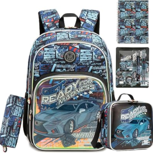 ZBAOGTW 5Pcs Backpack for Boys Set