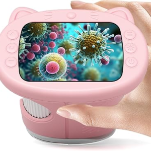 1000X Handheld Digital Microscope for Kids : Wonderquest Microscope with 2.0″ IPS Screen, STEM Toys for Ages 3-6 8-13 Girls Boys Child, Portable Edu Gift Age 4-6 8-12 Children Students