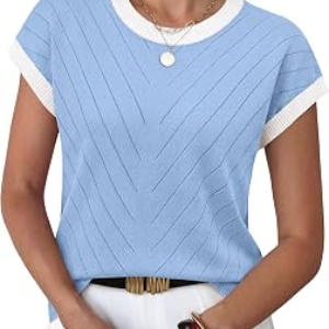 WIHOLL Short Sleeve Sweater