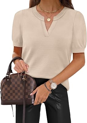WIHOLL Short Sleeve Sweater