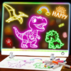 16 Inch LED Drawing Board for Kids – USB C Rechargeable 7 Color Light Up Acrylic Note Pad with Stand, 13.7″x10″ Dry Erase Board, 7 Markers & Tracing Book, Gifts for Girls 6-12 Year Old