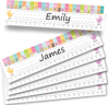Hadley Designs Desk Name Tags for Classroom –25 Student Name Tags for Desks, 13×3 Name Plates for Classroom Decor, Teacher Supplies, Pastel Nametags, 1st-3rd Grade Kindergarten Preschool Must Haves