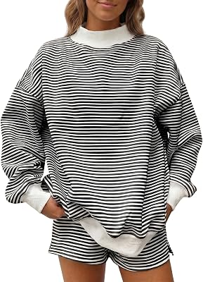 FISOEW Womens Striped 2 Piece Outfits