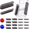 Magnetic Tiles Rail Pack 18-Pieces Magnetic Rail Clamps with Marble Run
