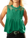 FUNLINGO Womens Lace Tank Top