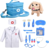 Doctor Kit for Toddlers 3-5 Doctors Play Set Toddler Girl Dog Puppy Vet Kit Kids Veterinarian Playset Toys 3 4 5 Year Old Birthday Gift