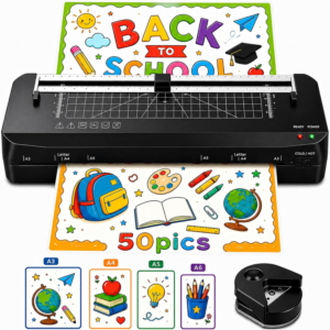 Laminator, A3 Laminator Machine with Built-in Trimmer, 70 Seconds Quick Warm-Up, Cold and Thermal Laminating with 50 Sheets, NTC Technology for Home Office School (A3+50pics)
