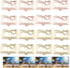 30 Pcs Metal Book-Shaped Paper Clips Set – Cute Gold & Rose Gold Paperclips for Document Organization, Bookmark, & Office Desk Decor