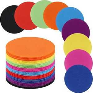 WSICSE 42 Pcs Carpet Spot Markers, 9 Bright Colors Carpet Dots for Classroom Carpet 4 Inch Circle Floor Dot for Decoration Elementary Kindergarten Preschool Yoga Standing