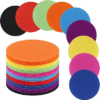 WSICSE 42 Pcs Carpet Spot Markers, 9 Bright Colors Carpet Dots for Classroom Carpet 4 Inch Circle Floor Dot for Decoration Elementary Kindergarten Preschool Yoga Standing
