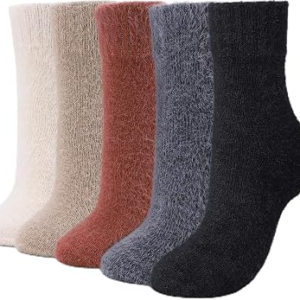 SISOSOCK 5 Pairs Soft Casual Sleep Comfy Socks
